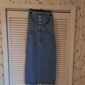 Strapless Denim Dress